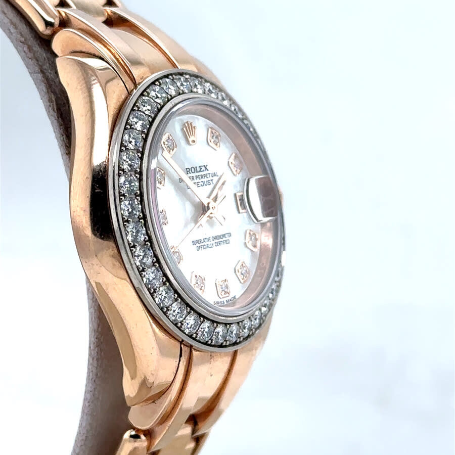 Pre-owned Rolex Datejust Pearlmaster Automatic Diamond Ladies Watch 80285PCHD - 3