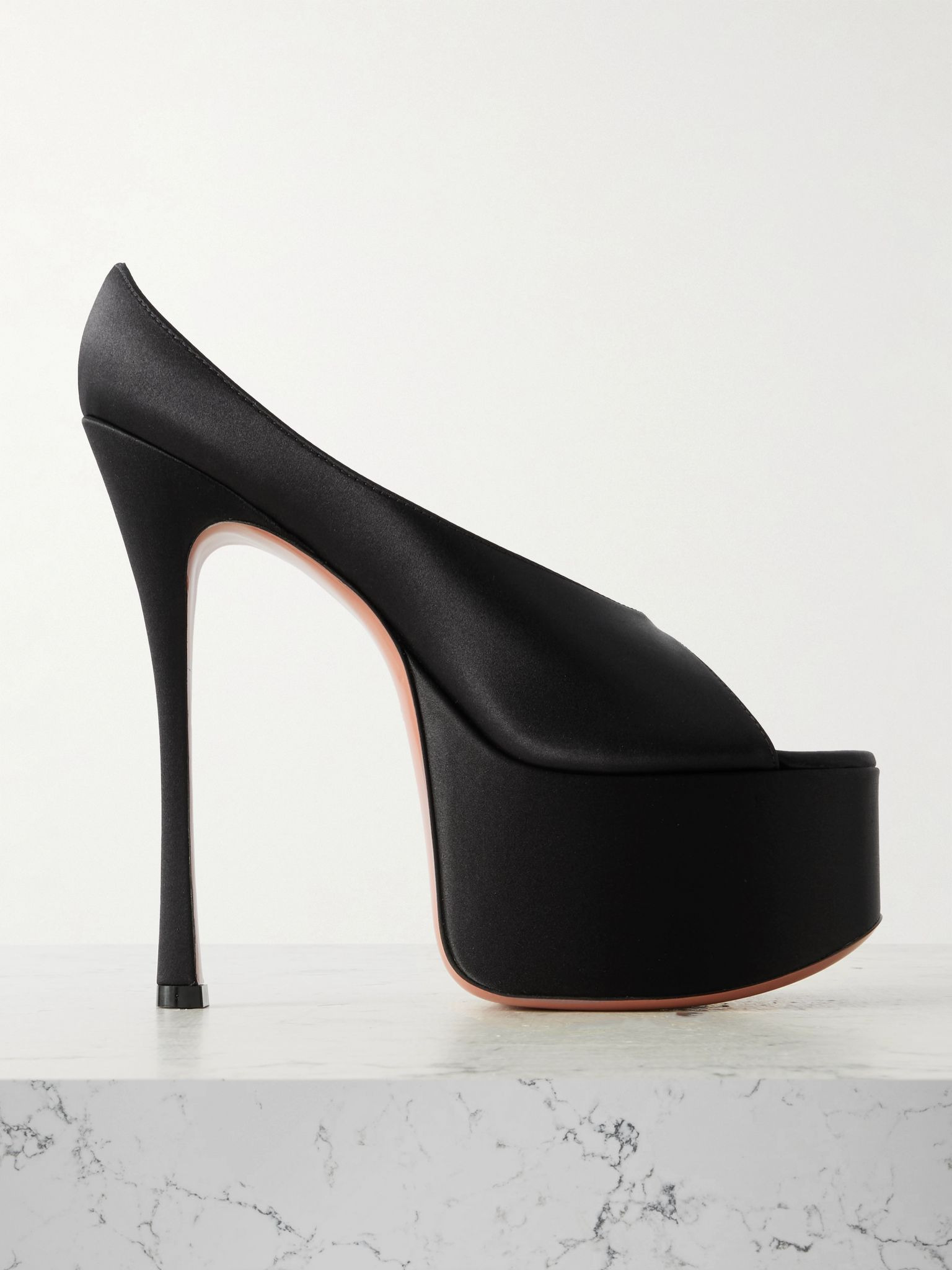 Anok satin platform sandals Black - 1