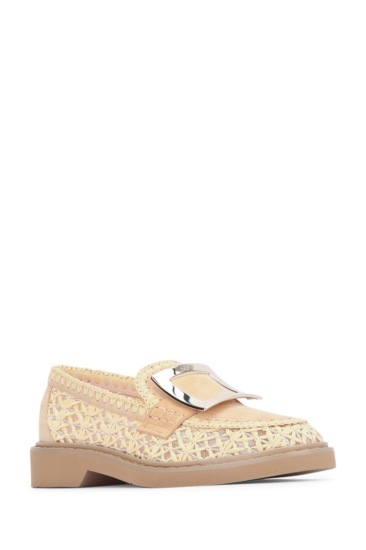 Roger Vivier Women Viv Rangers Raffia Braided Loafe 25 - 2