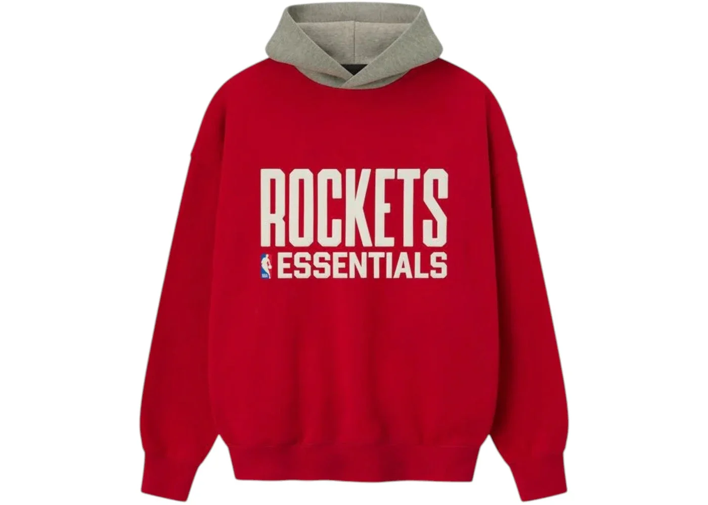 Fear of God Essentials Rockets Sport Hoodie Red/Concrete Heather - 1
