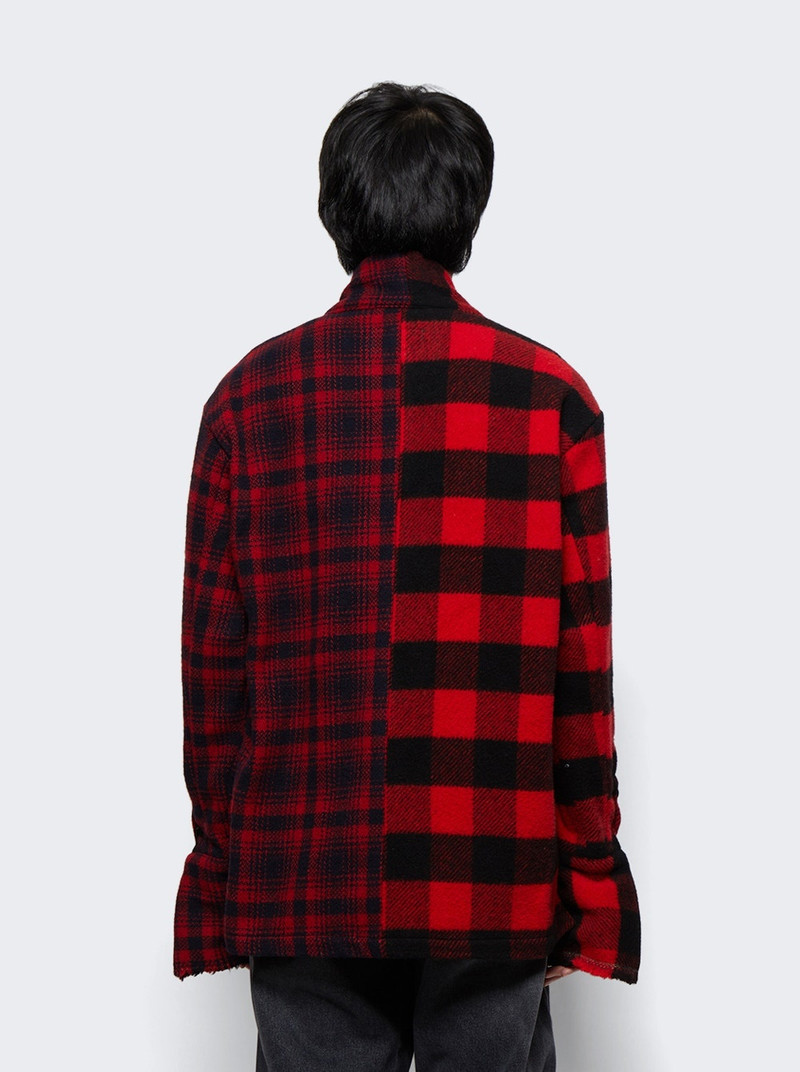 Buffalo/Reindeer GL1 Knit Wool Jacket Red Plaid 5
