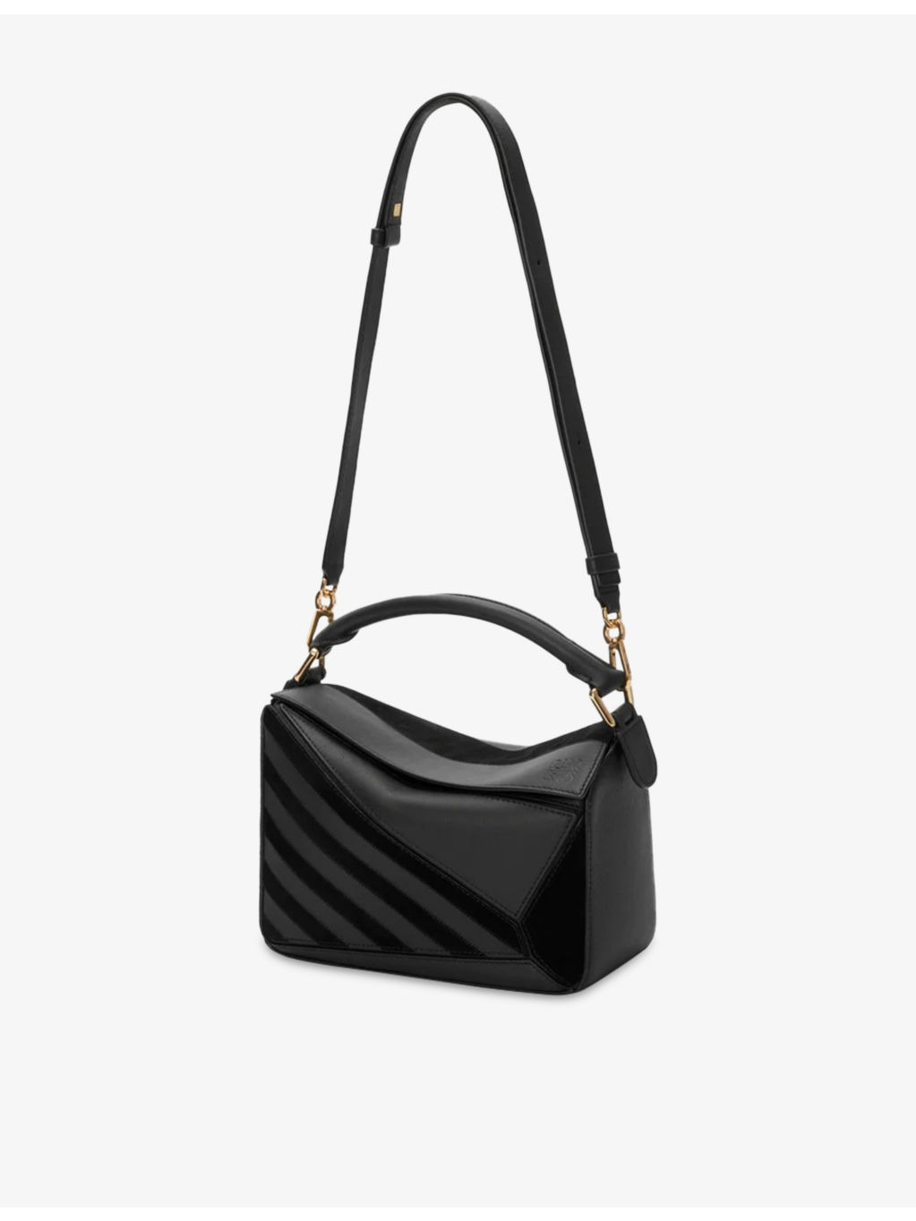 Puzzle Stripes Small Leather Top-Handle Bag - 9