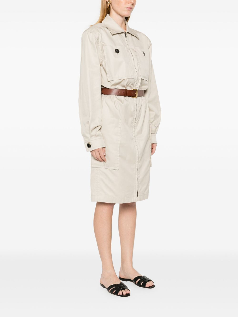 Saharienne belted cotton dress - 3