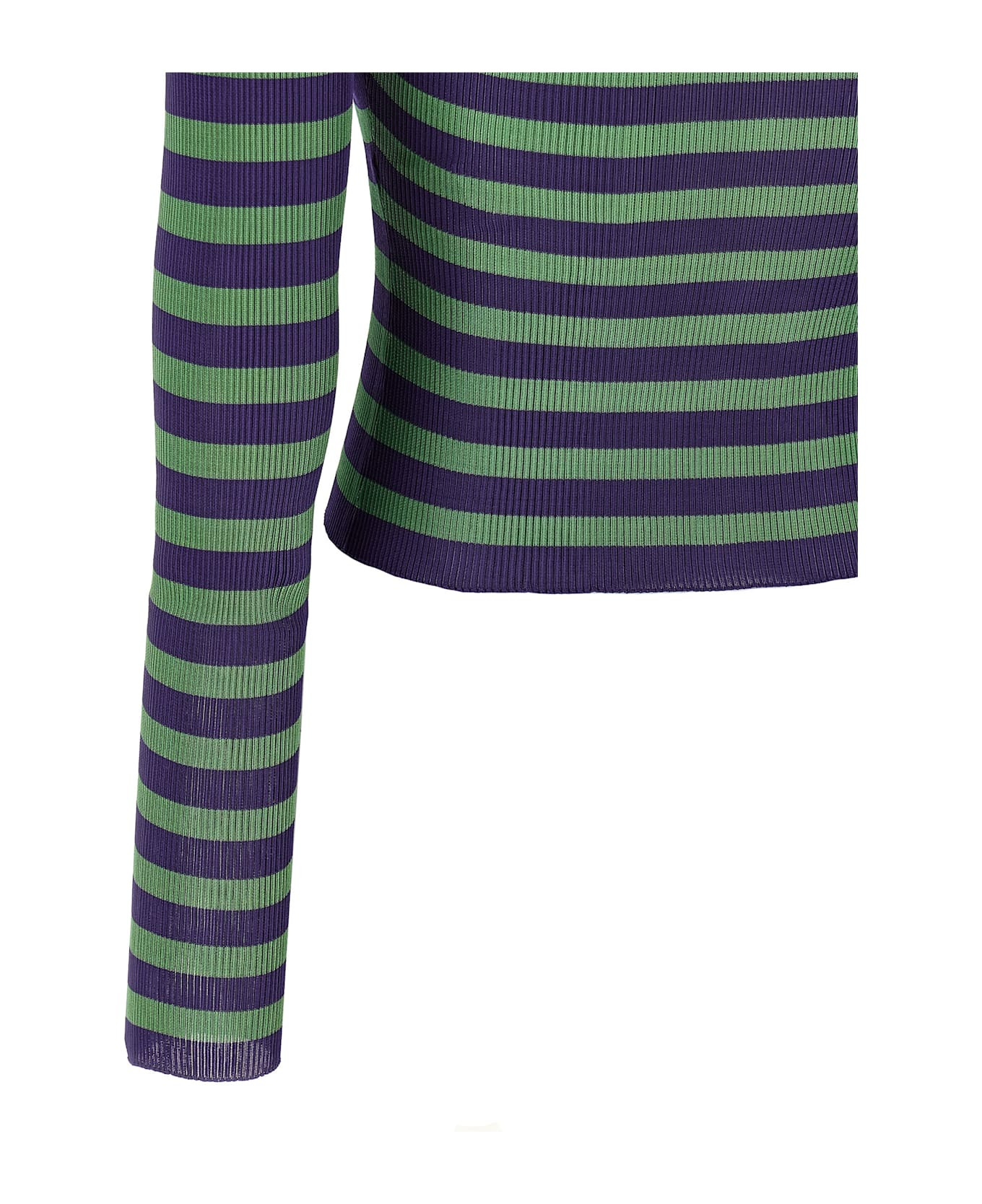 Striped Viscose Sweater - 4