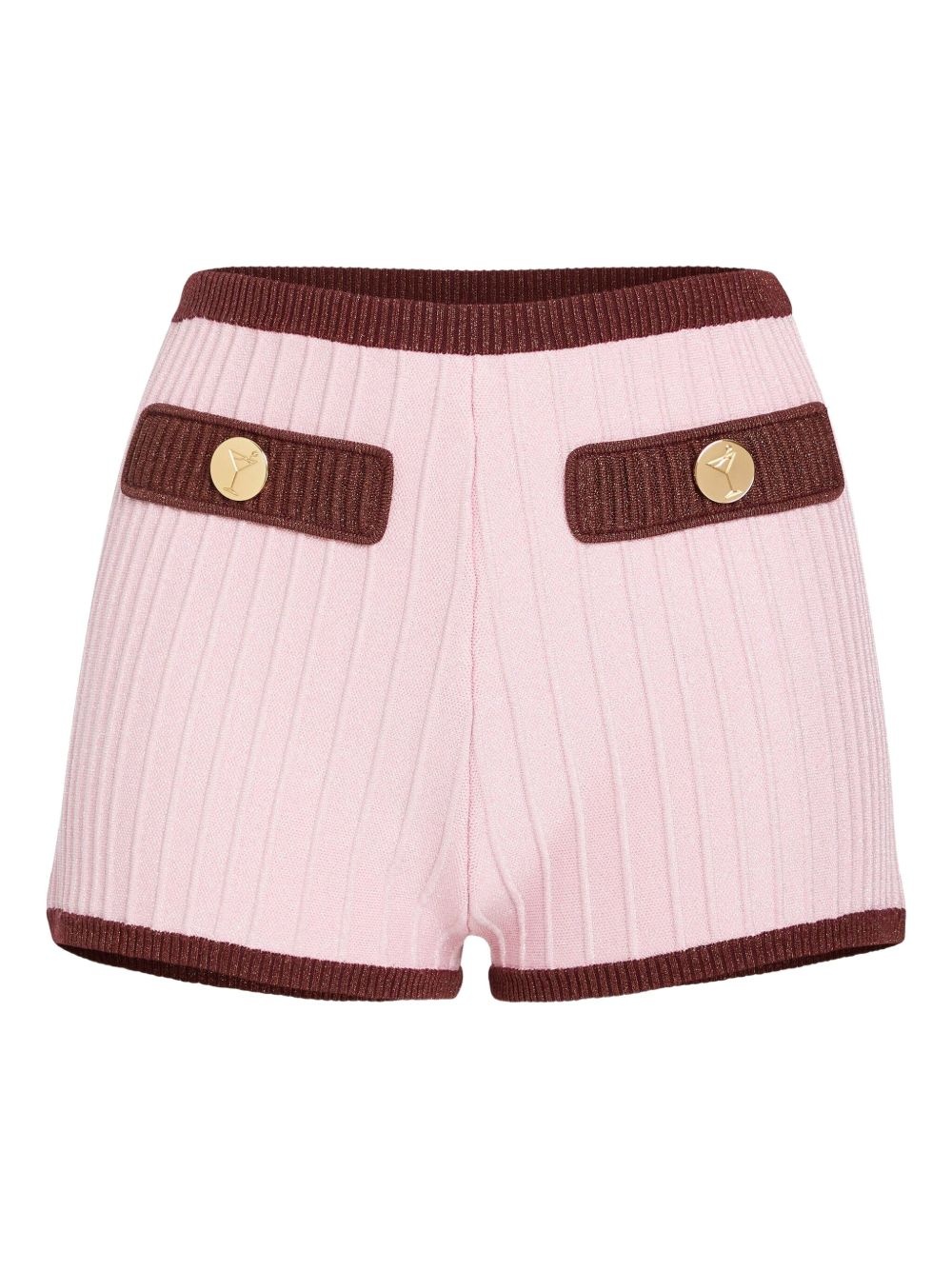 Edith ribbed high-waisted shorts - 1