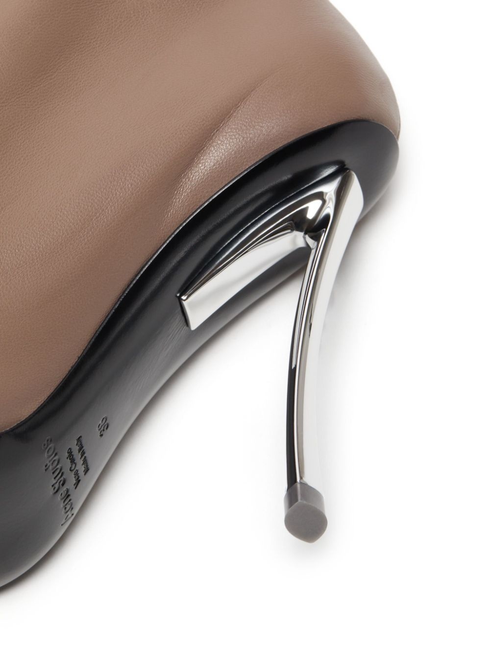 100m leather zip pumps - 5