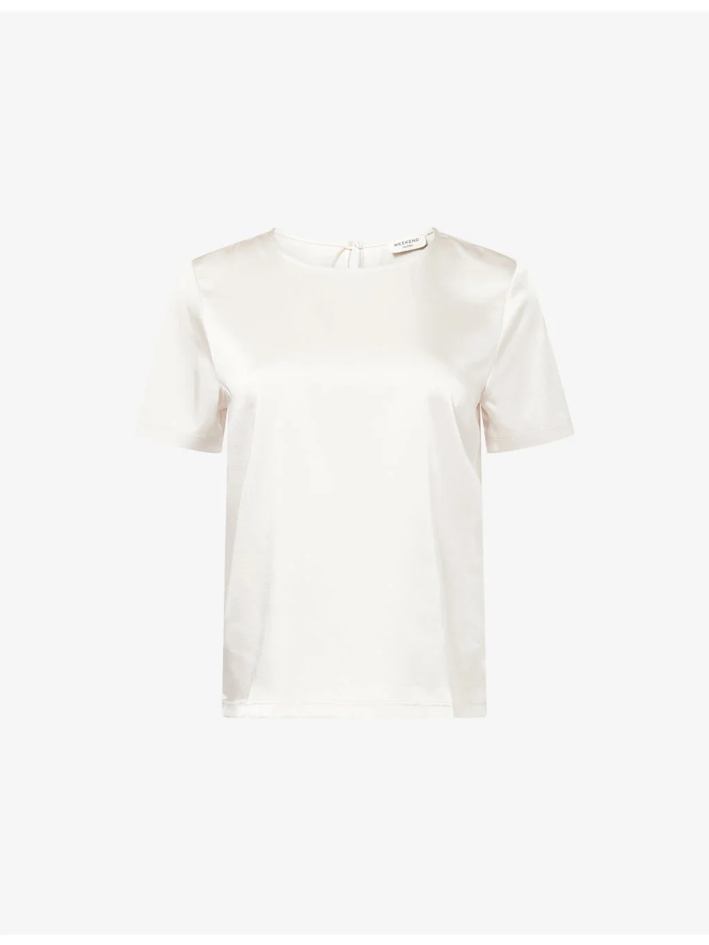 Round-Neck Satin Top - 1