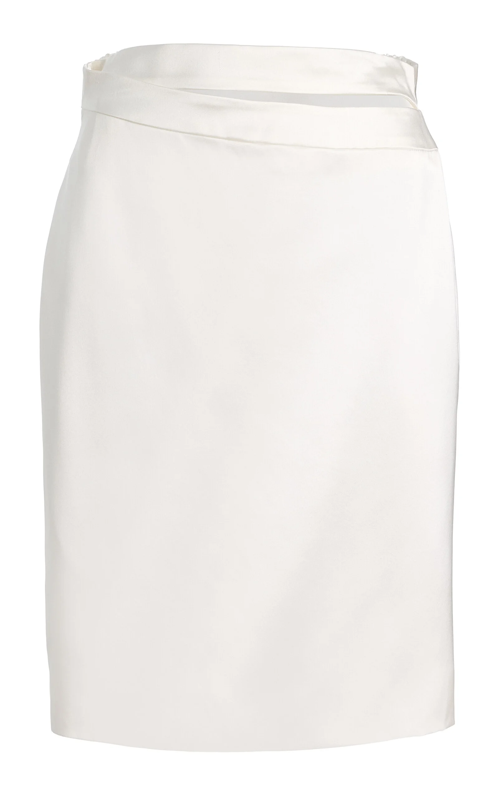 June Silk Midi Skirt white - 1