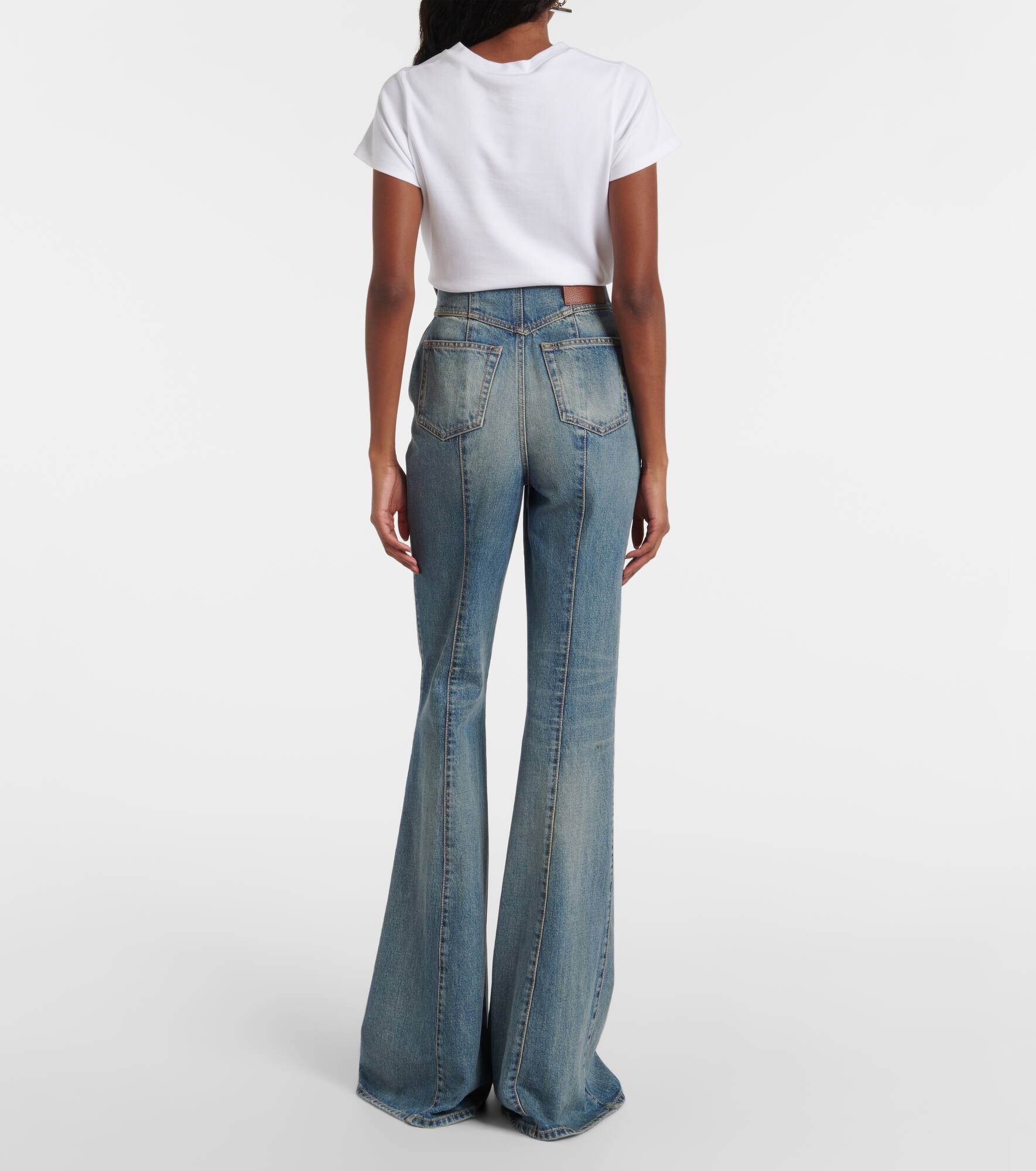 Faded high-rise bootcut jeans - 3