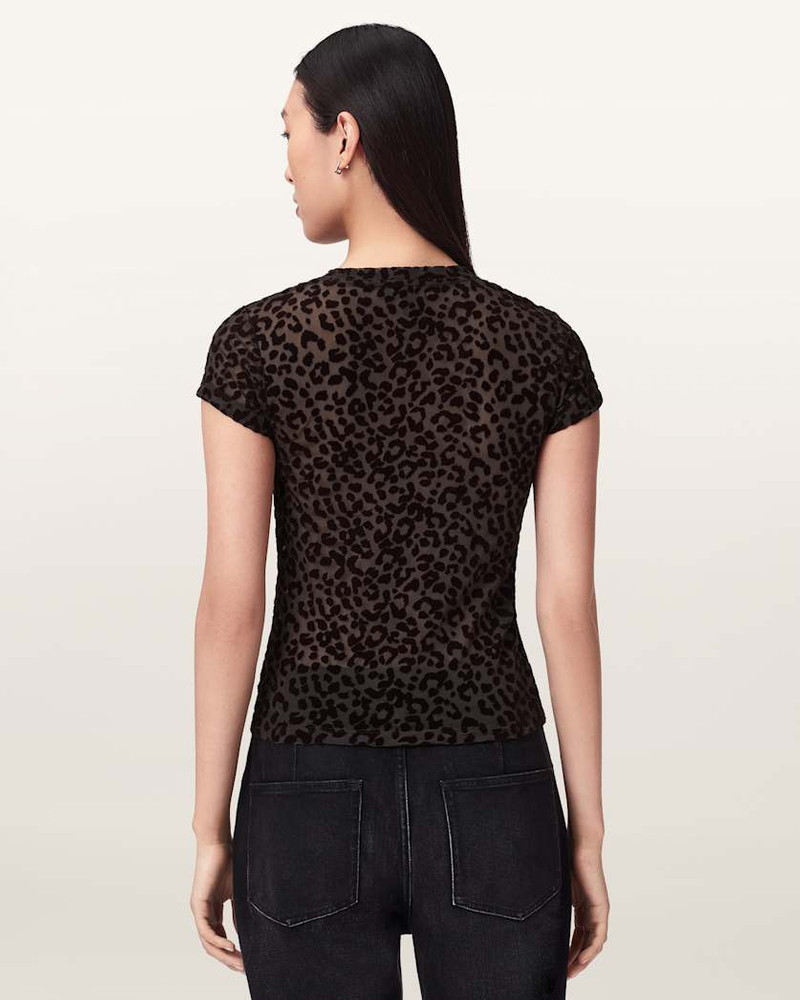 ELLIE MESH LEOPARD PRINT T-SHIRT 7