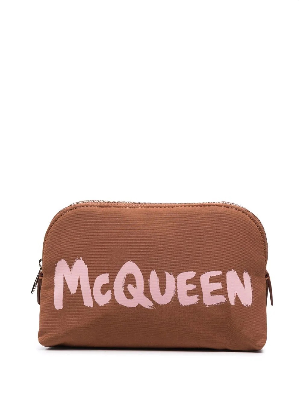 logo-print make-up bag - 1