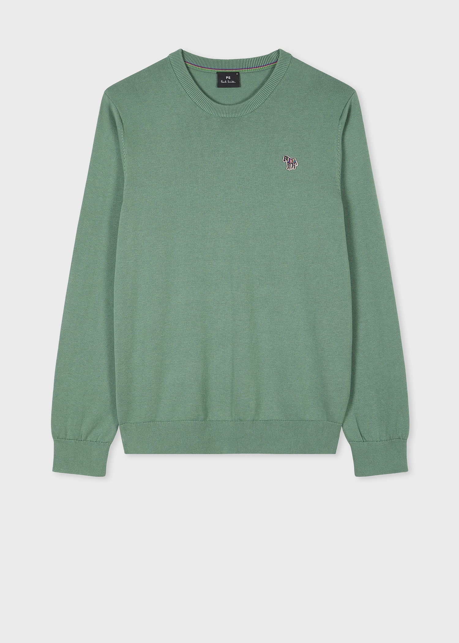 Green Organic Cotton Zebra Logo Sweater - 1