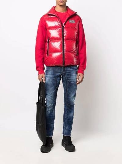 DSQUARED2 high-shine padded gilet outlook