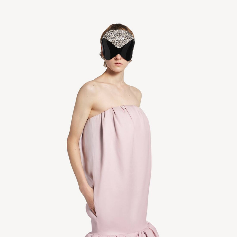 Women's Double Maxi Ballon Dress in Dusty Pink 5