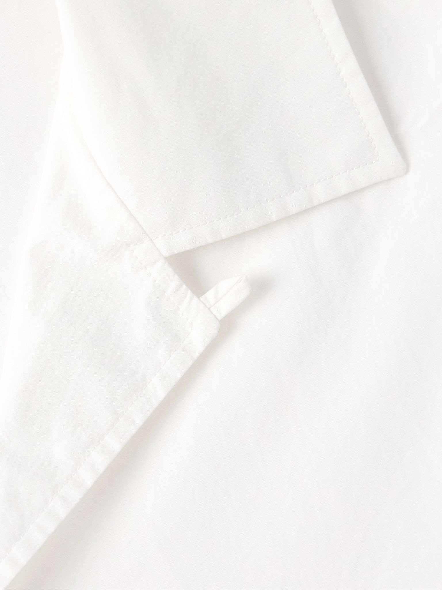 Elijas Convertible-Collar Cotton-Poplin Shirt White - 4