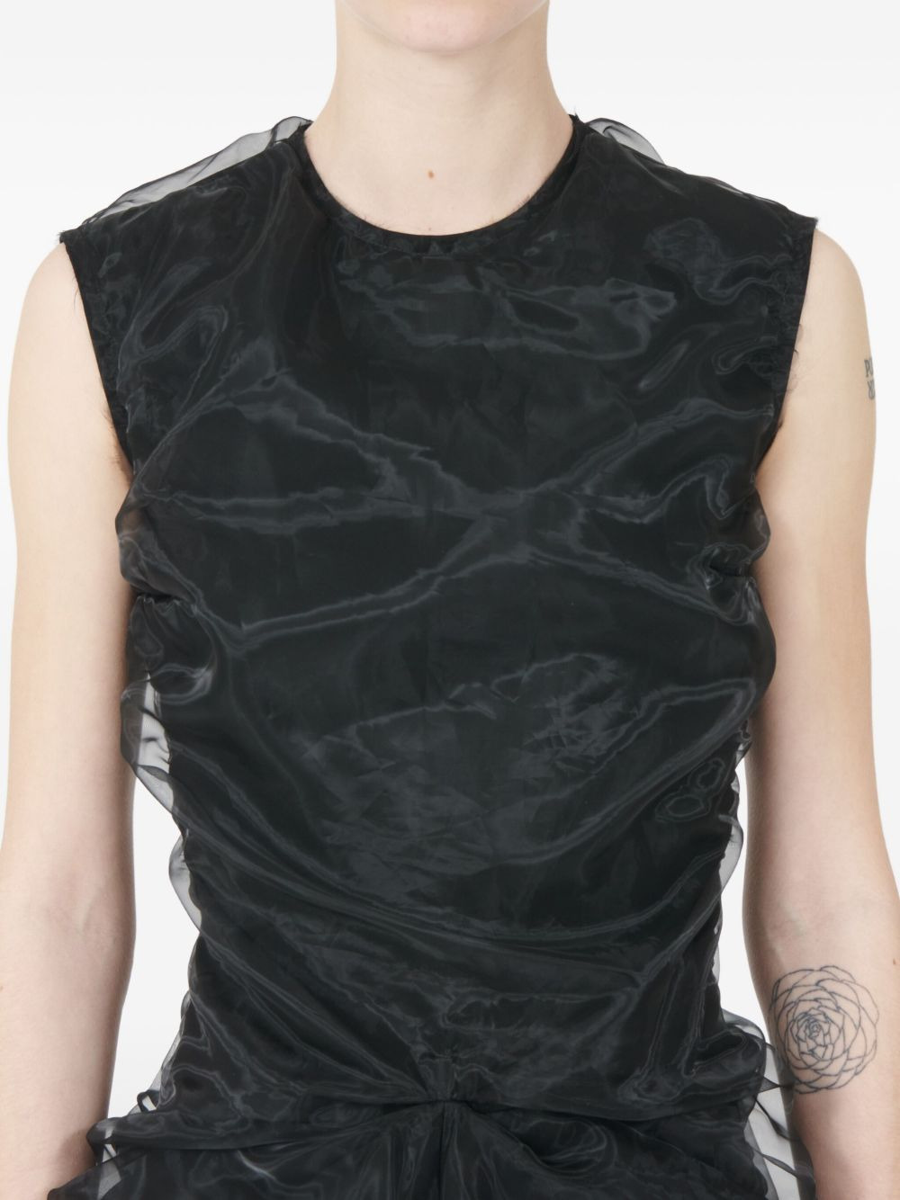 sleeveless ruffled mini dress - 5