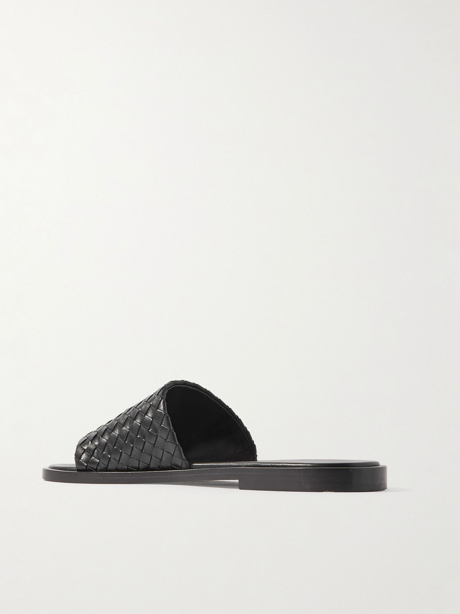 Intrecciato Leather Sandals Black - 4