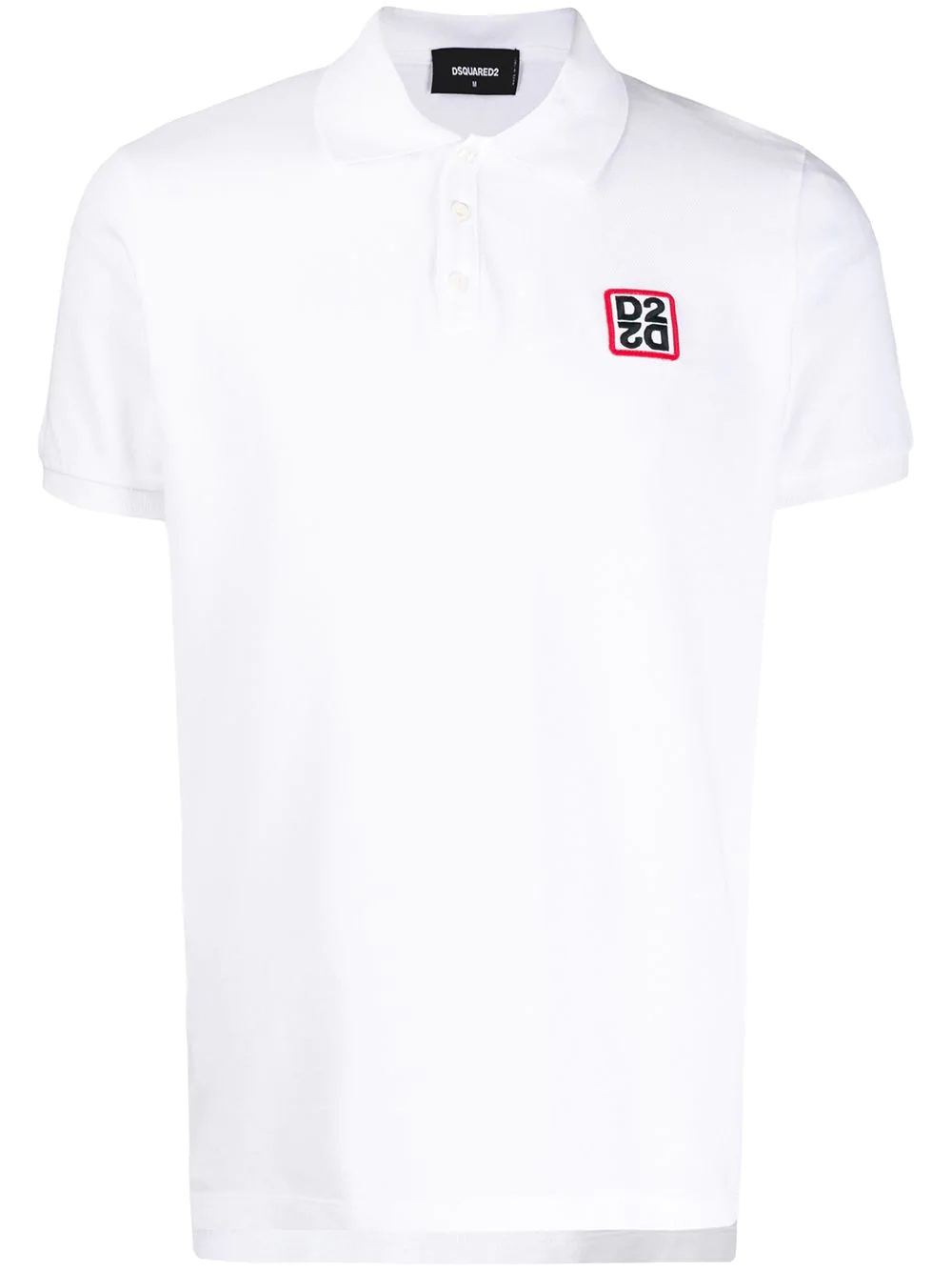 logo chest patch polo shirt - 1