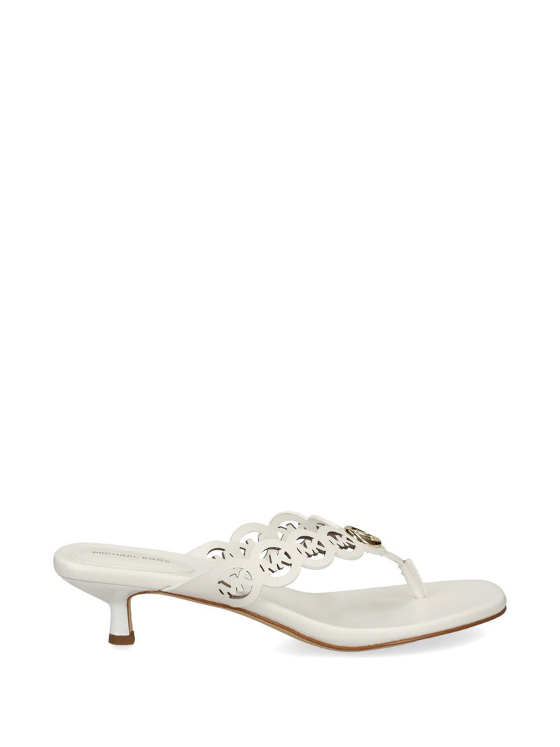 logo-cutout kitten-heel sandals 1