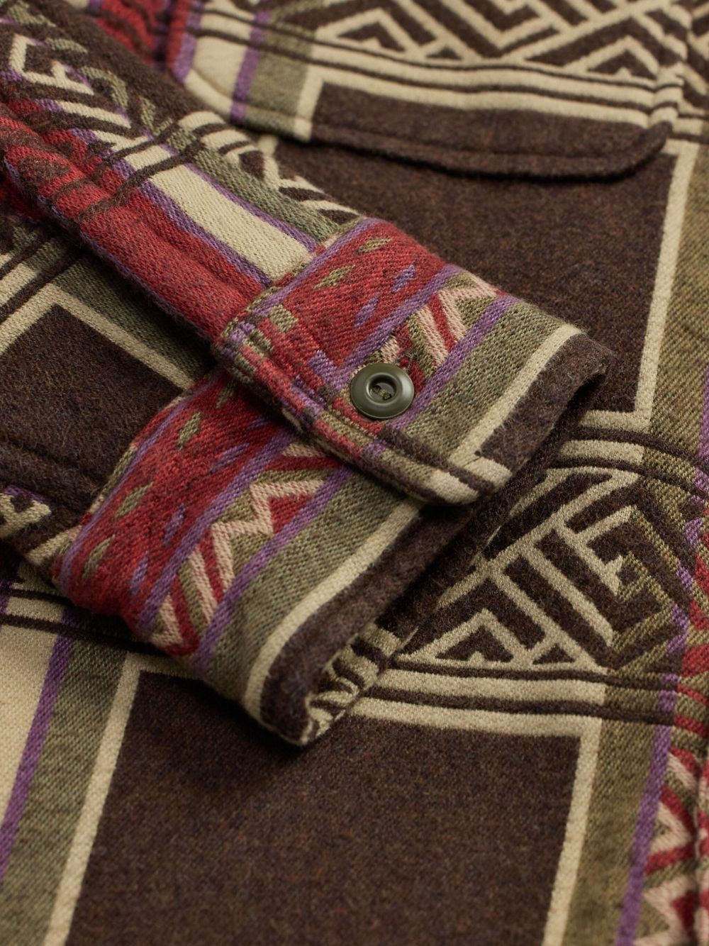 checked padded shirt jacket - 3