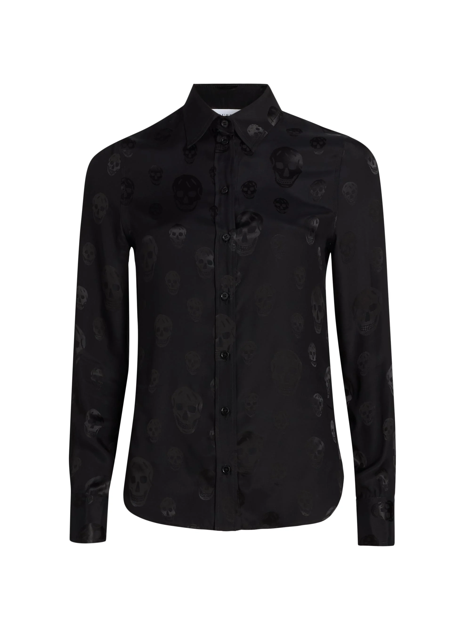 Women's Skull Slim-Fit Shirt - Black - 1