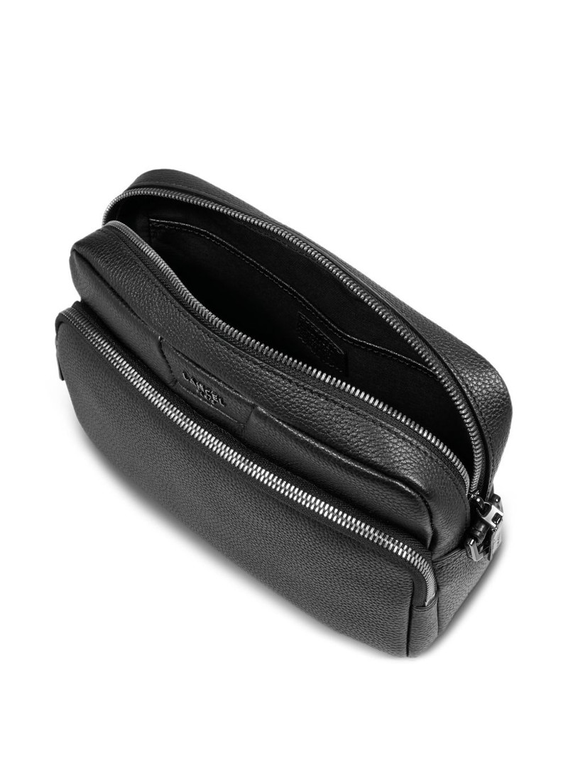 double-zip leather clutch bag 5
