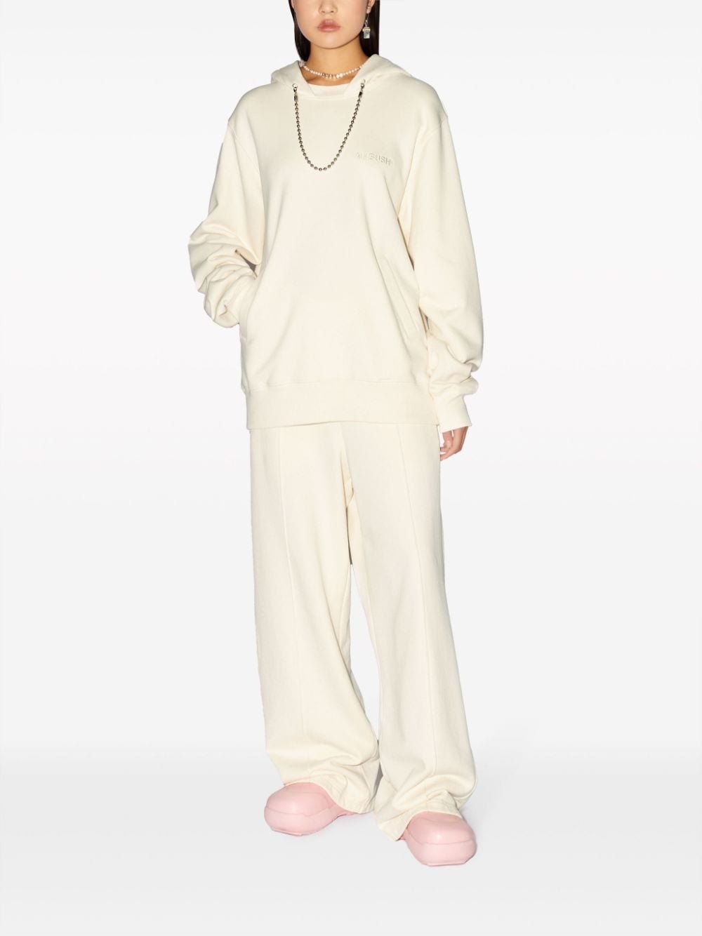 ball-chain organic cotton hoodie - 3