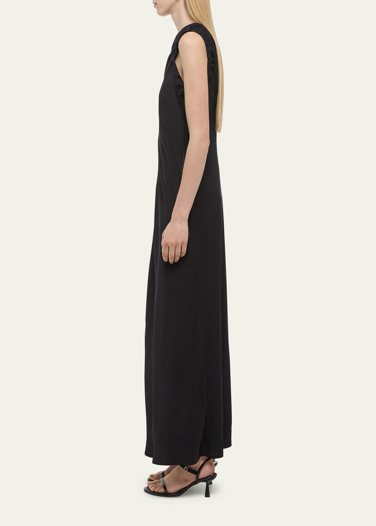 Ruched Sleeveless Maxi Dress - 4