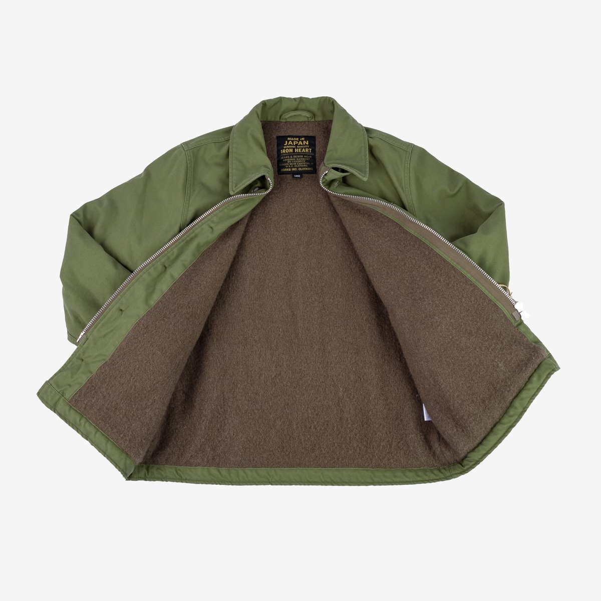 IHM-39-OLV Military Serge A2 Deck Jacket - Olive - 6