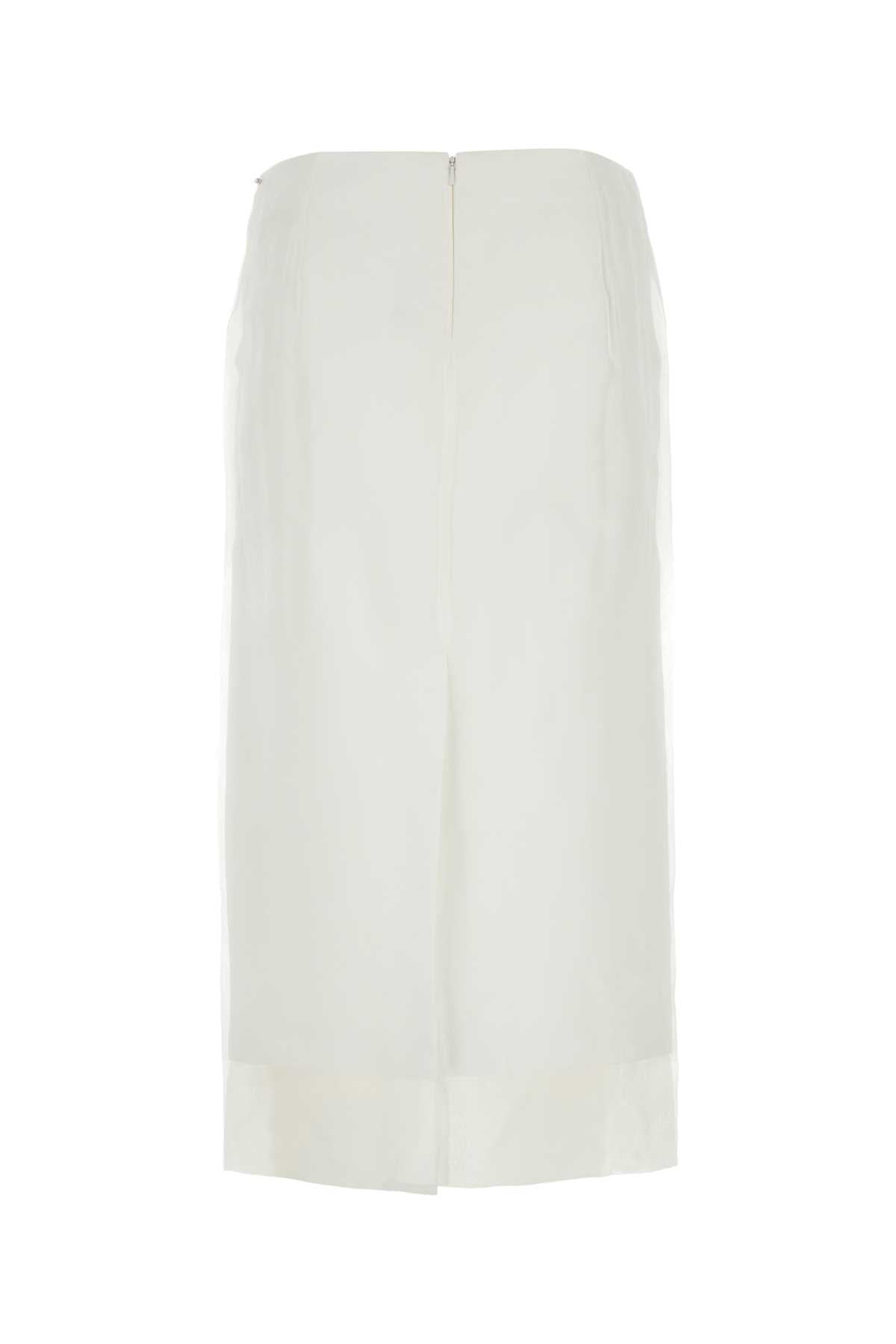 Sportmax Women White Silk Aceti1234 Skirt - 2