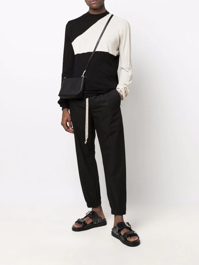 Rick Owens drop-crotch cotton trousers outlook