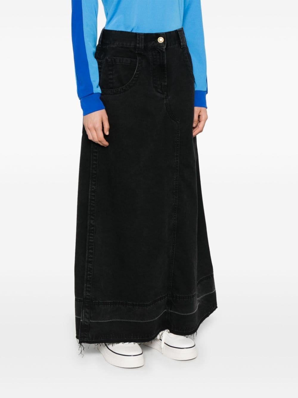 denim maxi skirt - 3