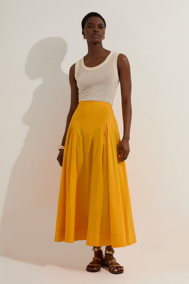Cotton Woven Prom Skirt With Dropped Waist Detail 3