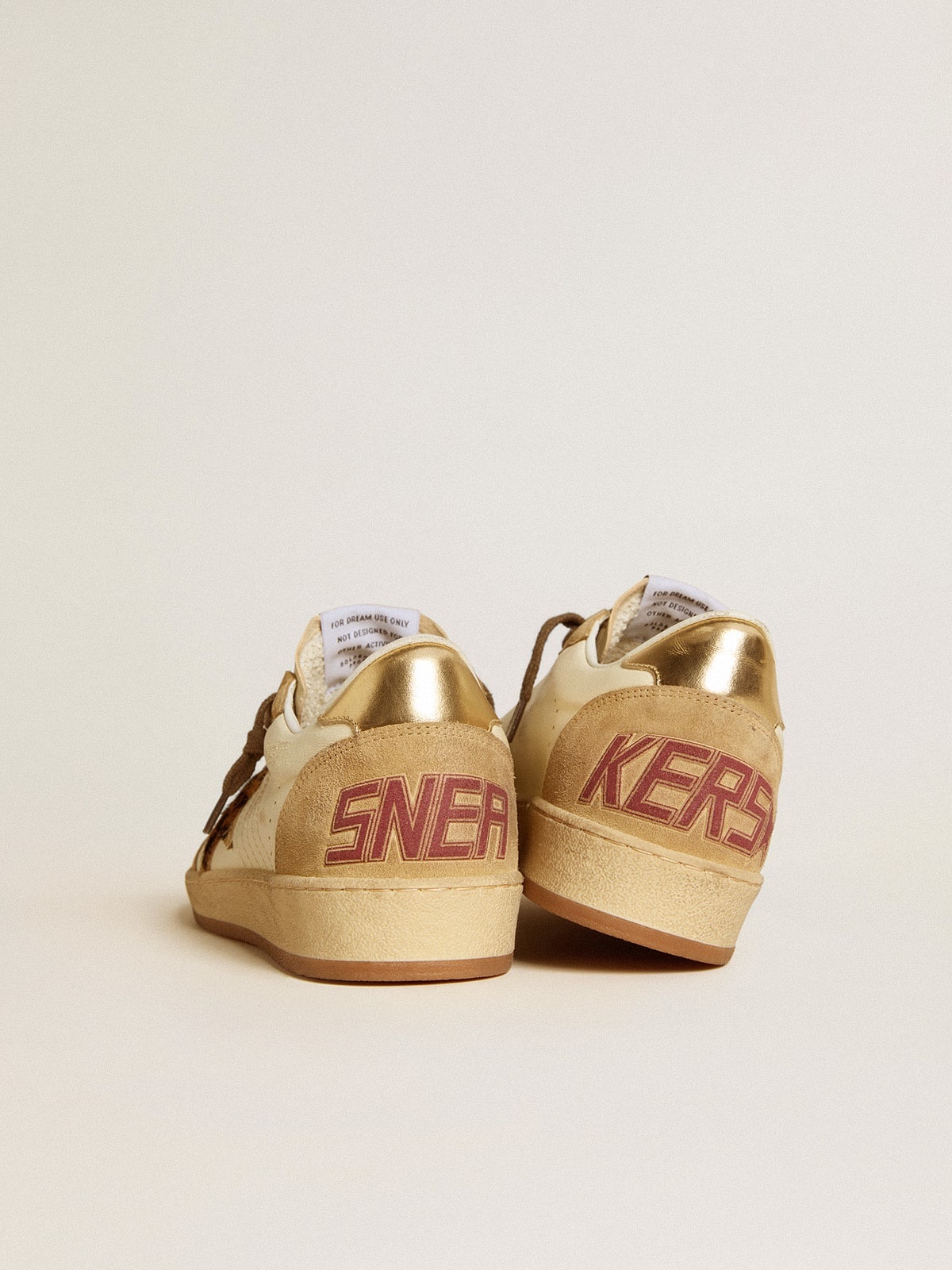Women's Ball Star in nappa and suede with pony skin star and metallic heel tab - 4