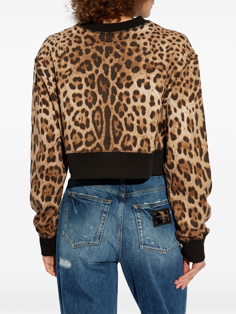 leopard-print jumper - 4