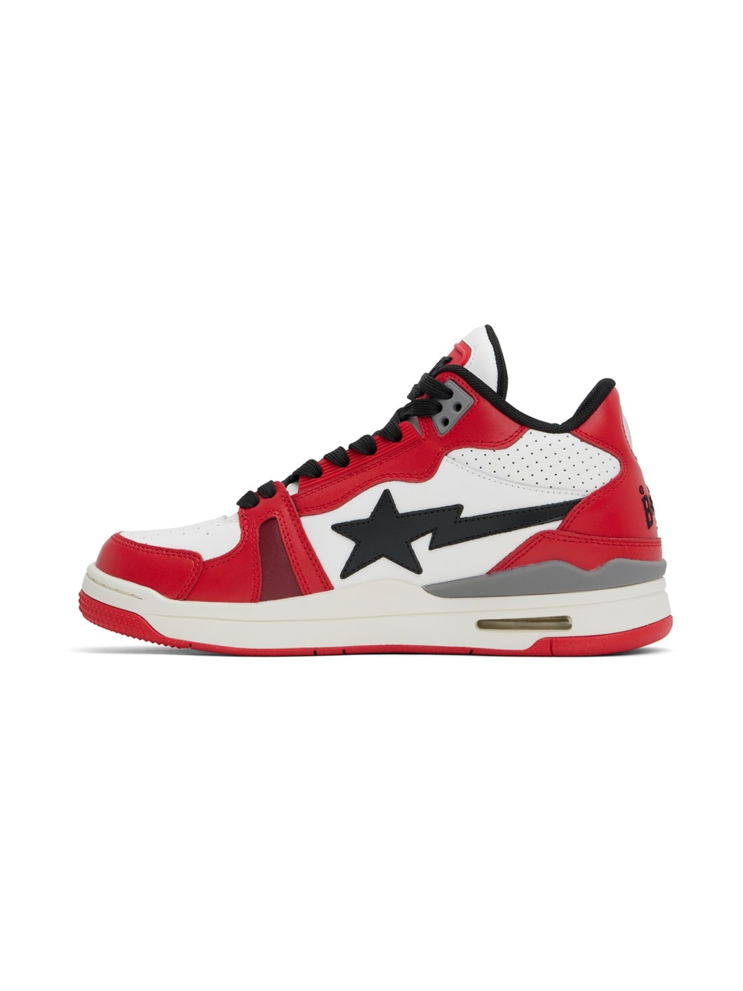 Red & White Clutch Sta #1 Sneakers - 3