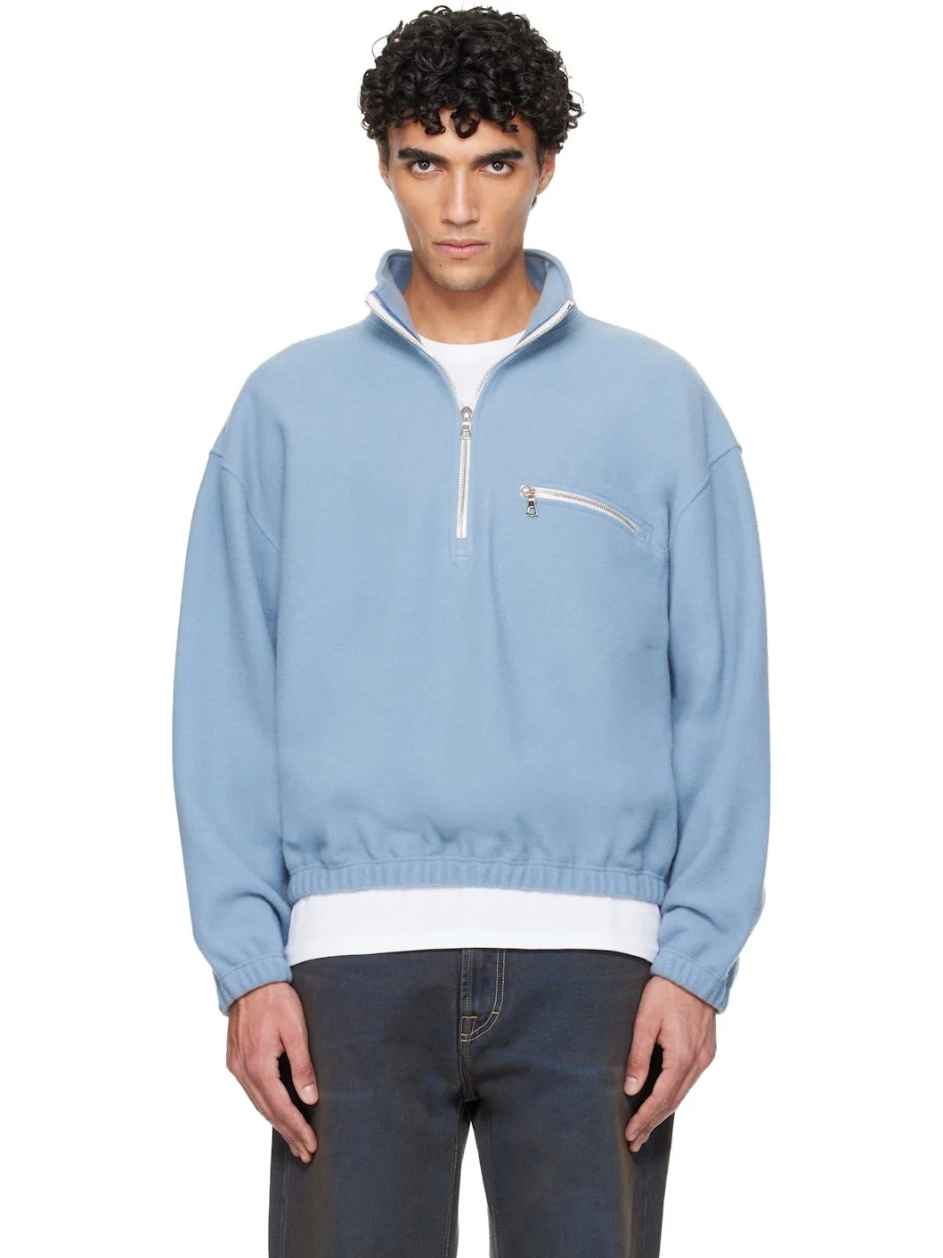 Blue Fleece Sweater - 1