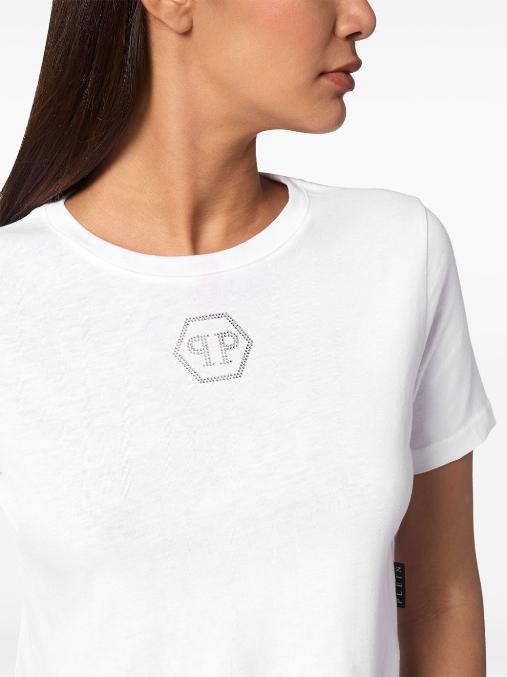 Crystal Hexagon cropped T-shirt - 5