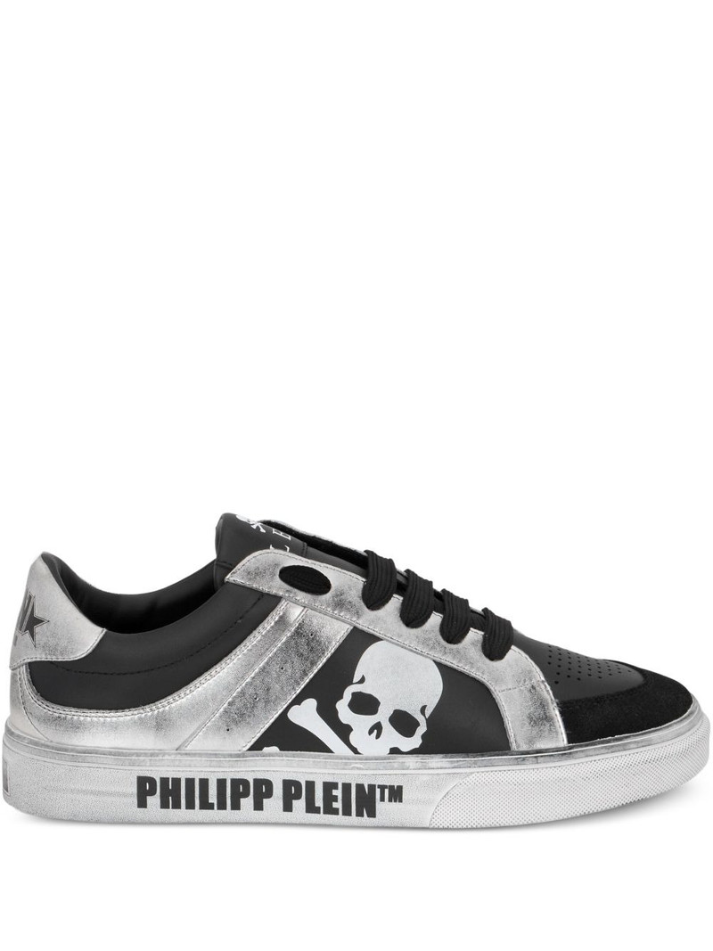 skull leather trainers 1