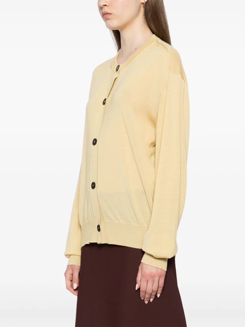 Superfine Crew Neck Cardigan - 3