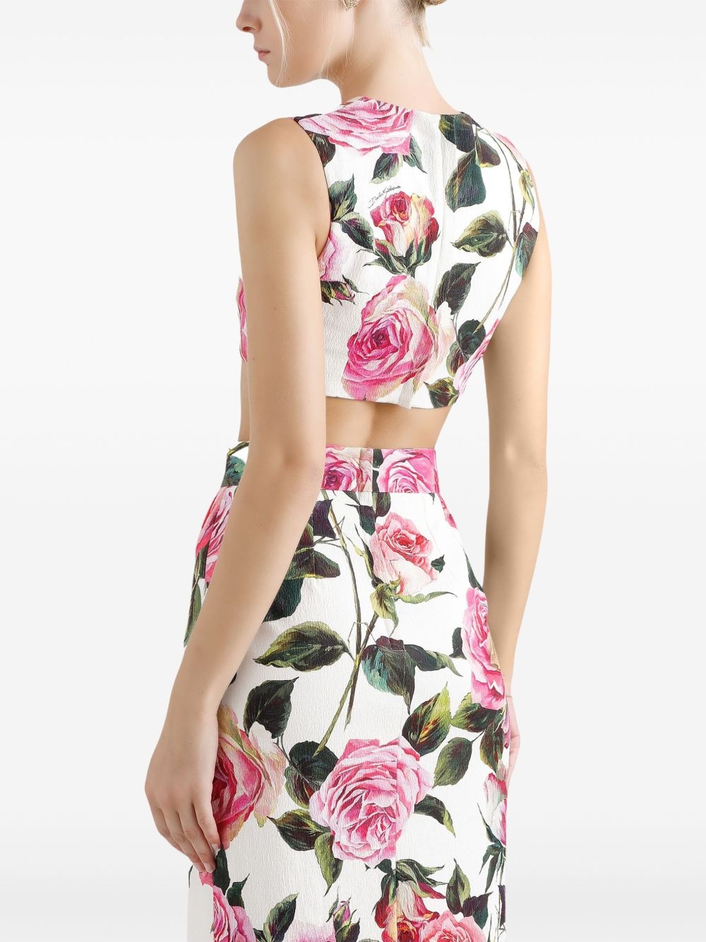 printed crop top - 4