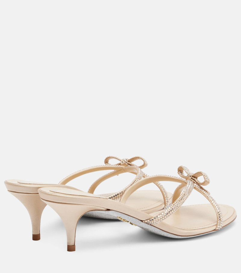 RENE CAOVILLA Bow-detail crystal-embellished sandals outlook