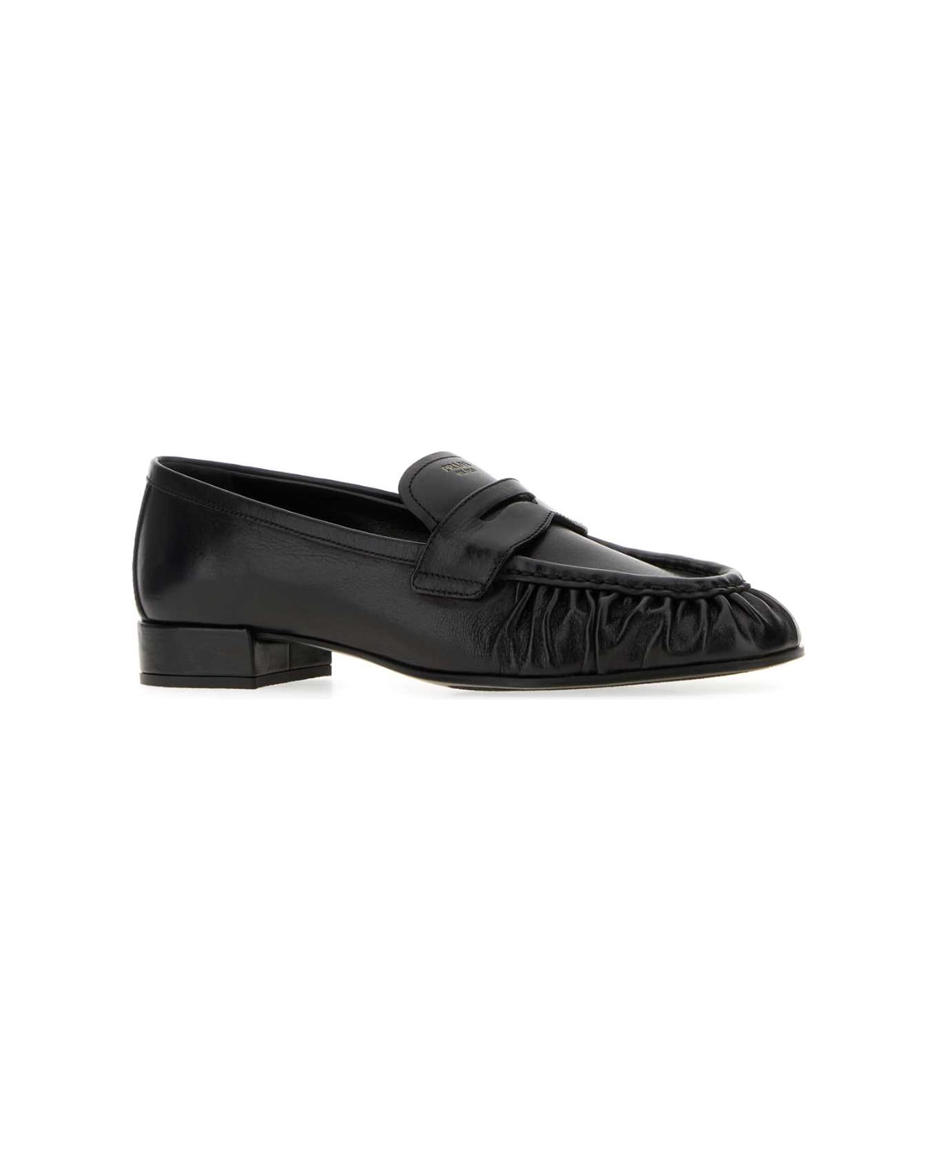 Black Leather Loafers - 2