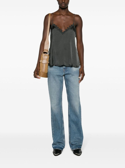 Zadig & Voltaire lace-up satin top outlook