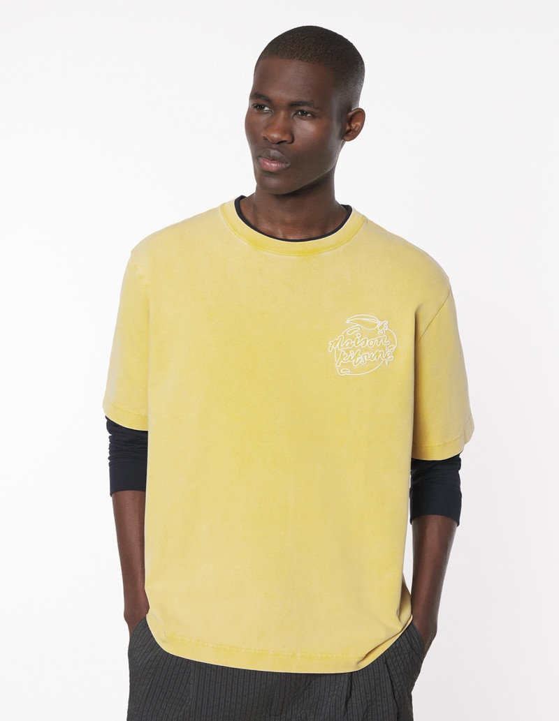 MAISON KITSUNE LEMONADE CHEST EMBROIDERY OVERSIZE TEE-SHIRT 3