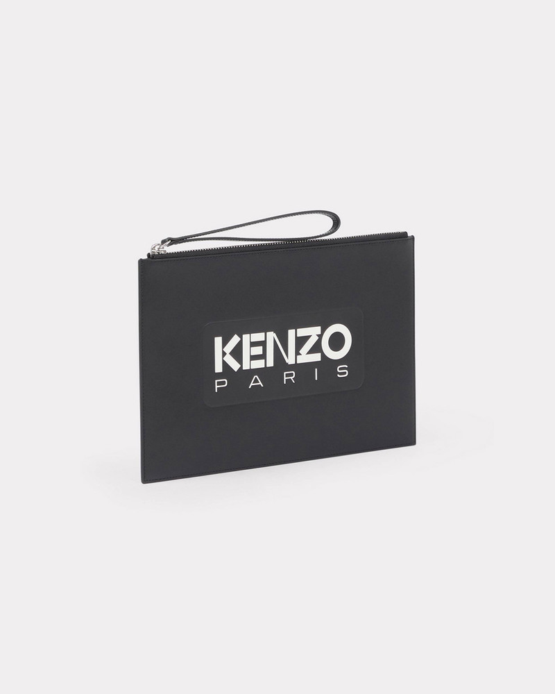 Large 'KENZO Emboss' leather pouch 1