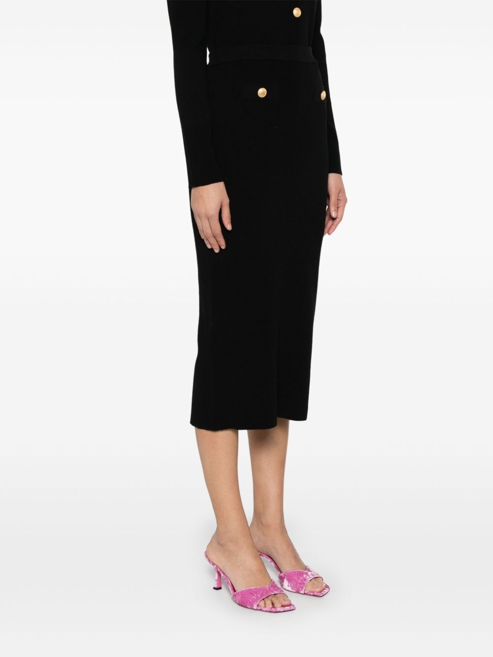 ribbed midi skirt - 3