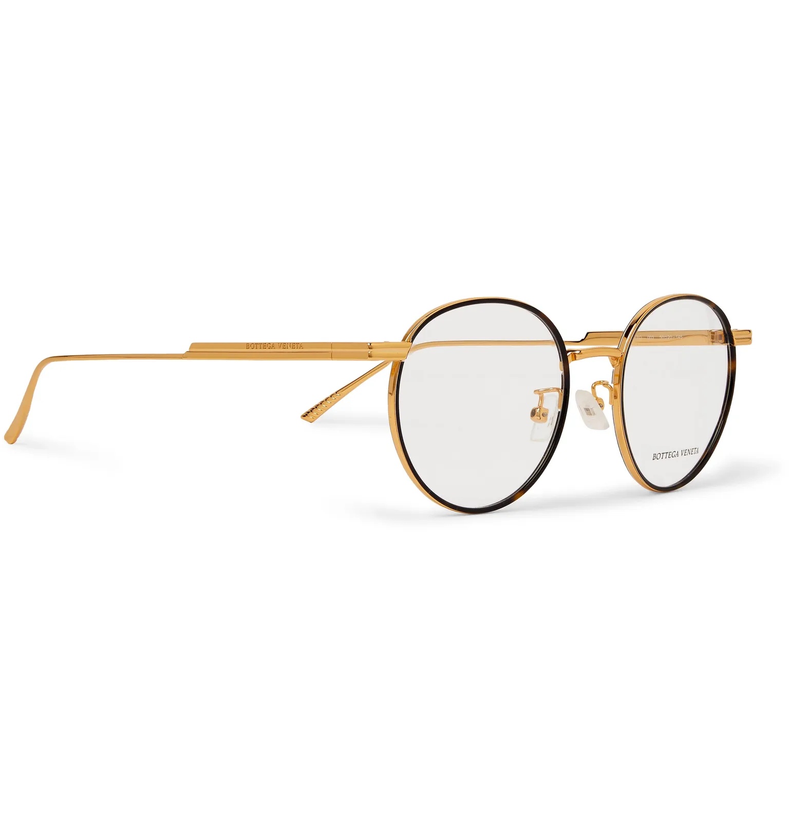 Round-Frame Tortoiseshell Acetate and Gold-Tone Optical Glasses - 3