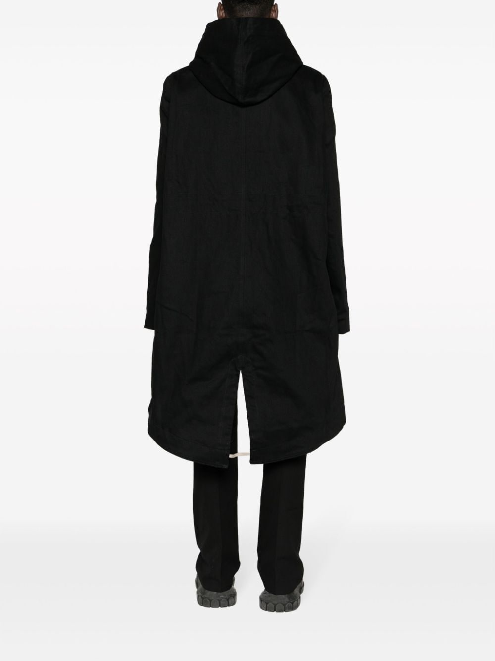 fishtail cotton hooded parka - 4
