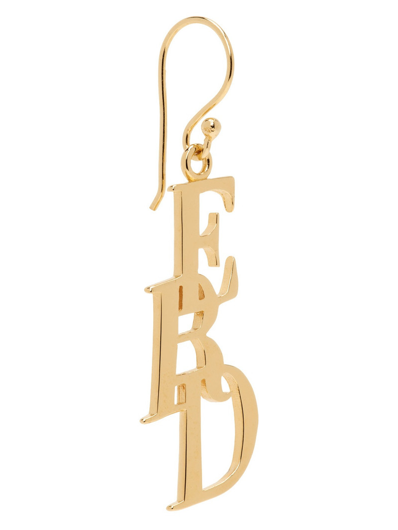 Enfants Riches Déprimés Gold Small Monogram Single Earring outlook